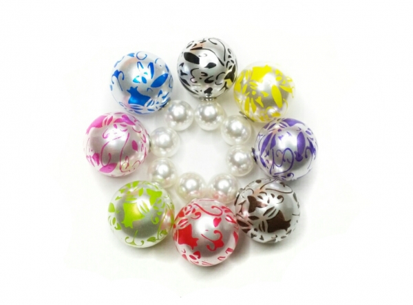 Blätterranken Doppelkugel-Ohrstecker